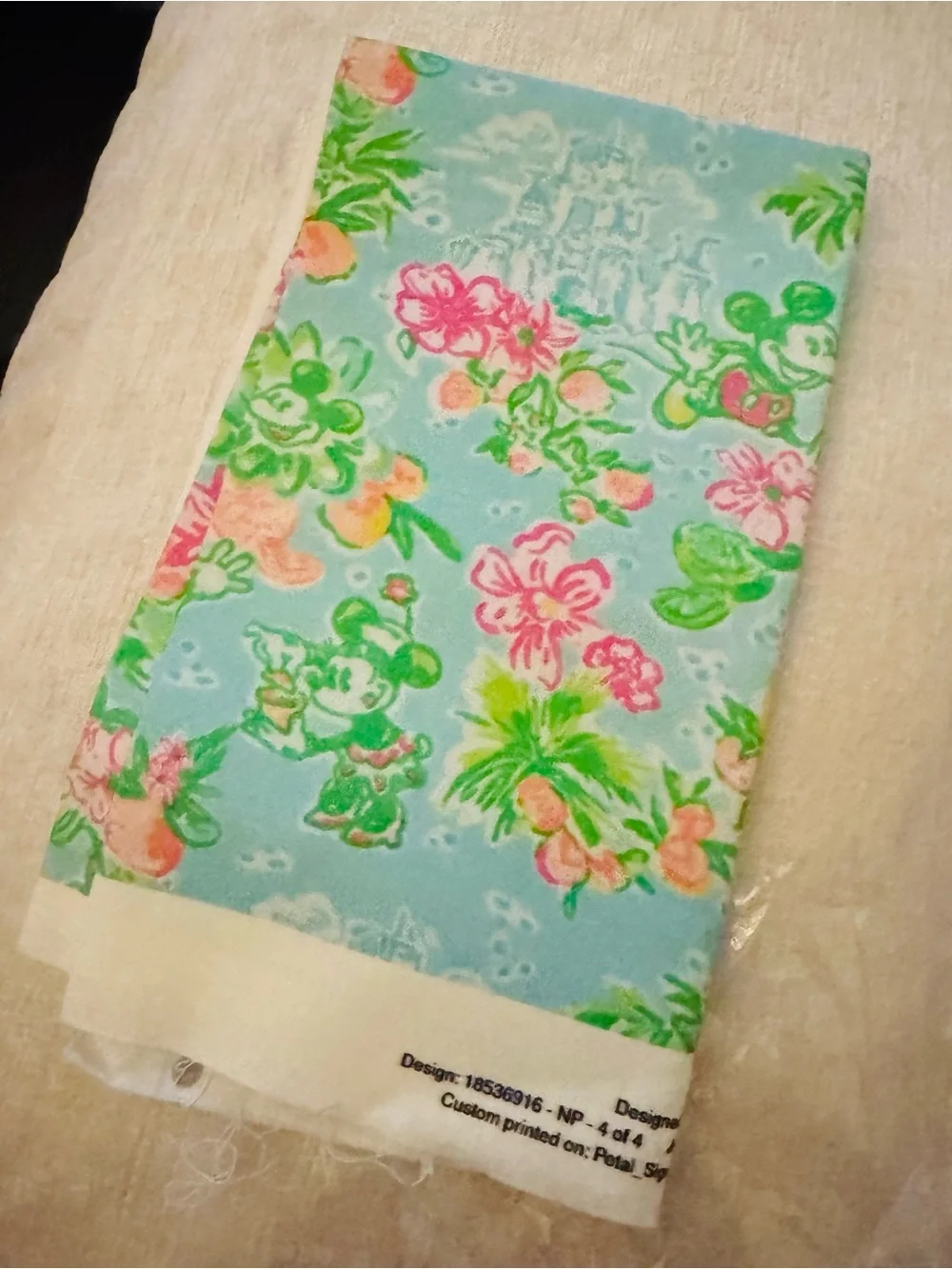 Custom cotton preppy Mickey Minnie Disney Lilly fabric, fat quarter. LP, WDW